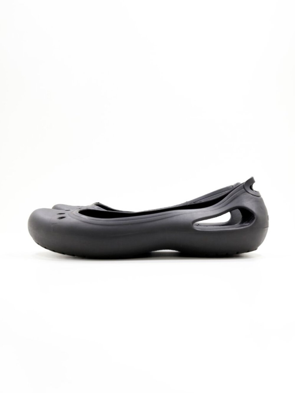 Crocs Kadee Black Rubber Lightweight Slingback Ballet Flats - 7